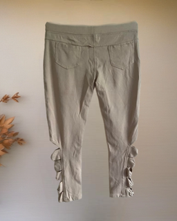 Ruched Hem Cropped Pants