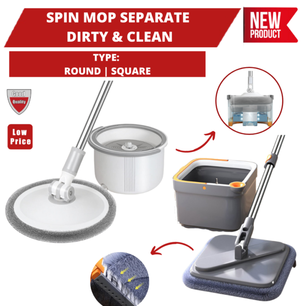 SPIN MOP SEPARATE DIRTY & CLEAN