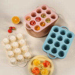 Formas Silicone para cup cake 12 furos