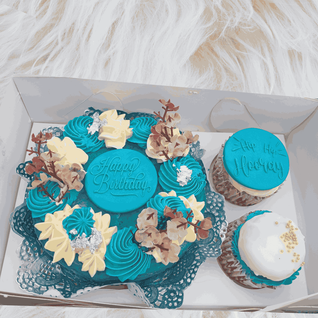 Bento Cake + 2 Cupcakes