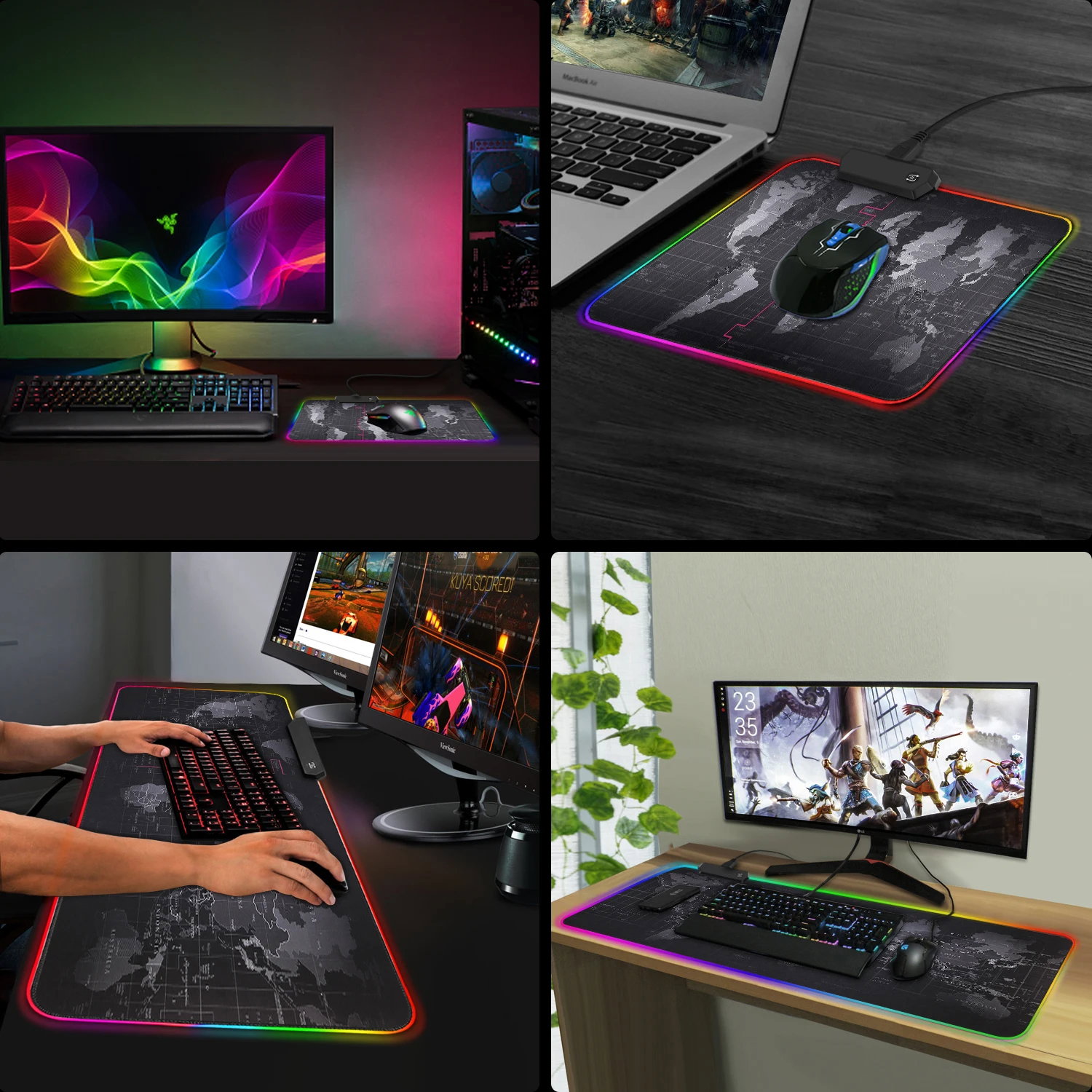 Mousepad Gaming RGB de Mapa de Mundo (80cm x 30cm)_4