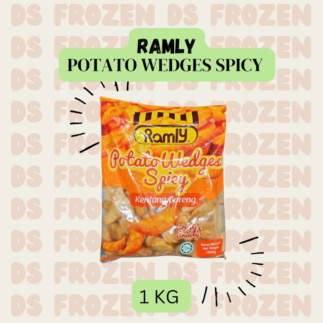 RAMLY POTATOES WEDGES SPICY ( 1 KG )