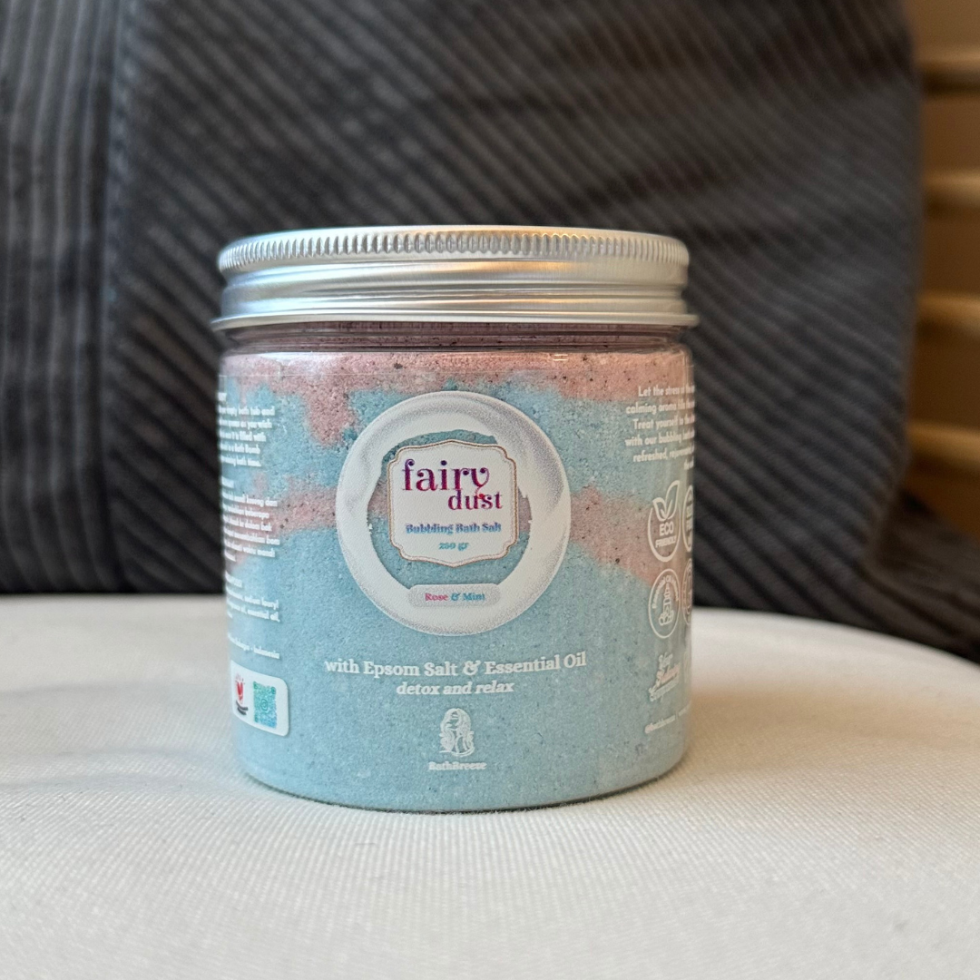 Fairy Dust Bubbling Bath Salt - Rose & Mint - With Epsom Salt & Essential Oil _1