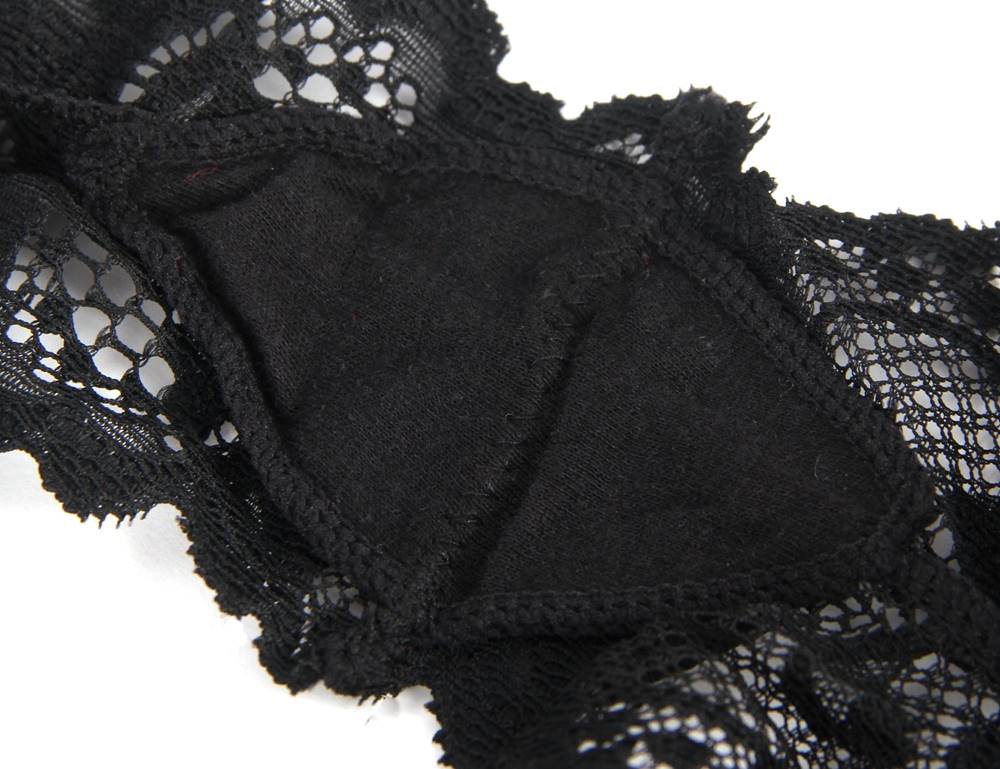 Black  Floral Lace Panty_4