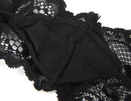 Black  Floral Lace Panty
