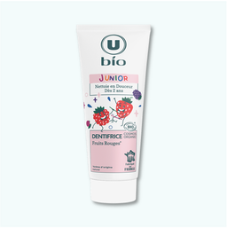 U Dentifrice Bio - Dès 2 ans Arôme Fruits Rouges, tube de 75ml