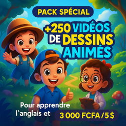 +250 Vidéos animes pour apprendre l'informatique et l'anglais 