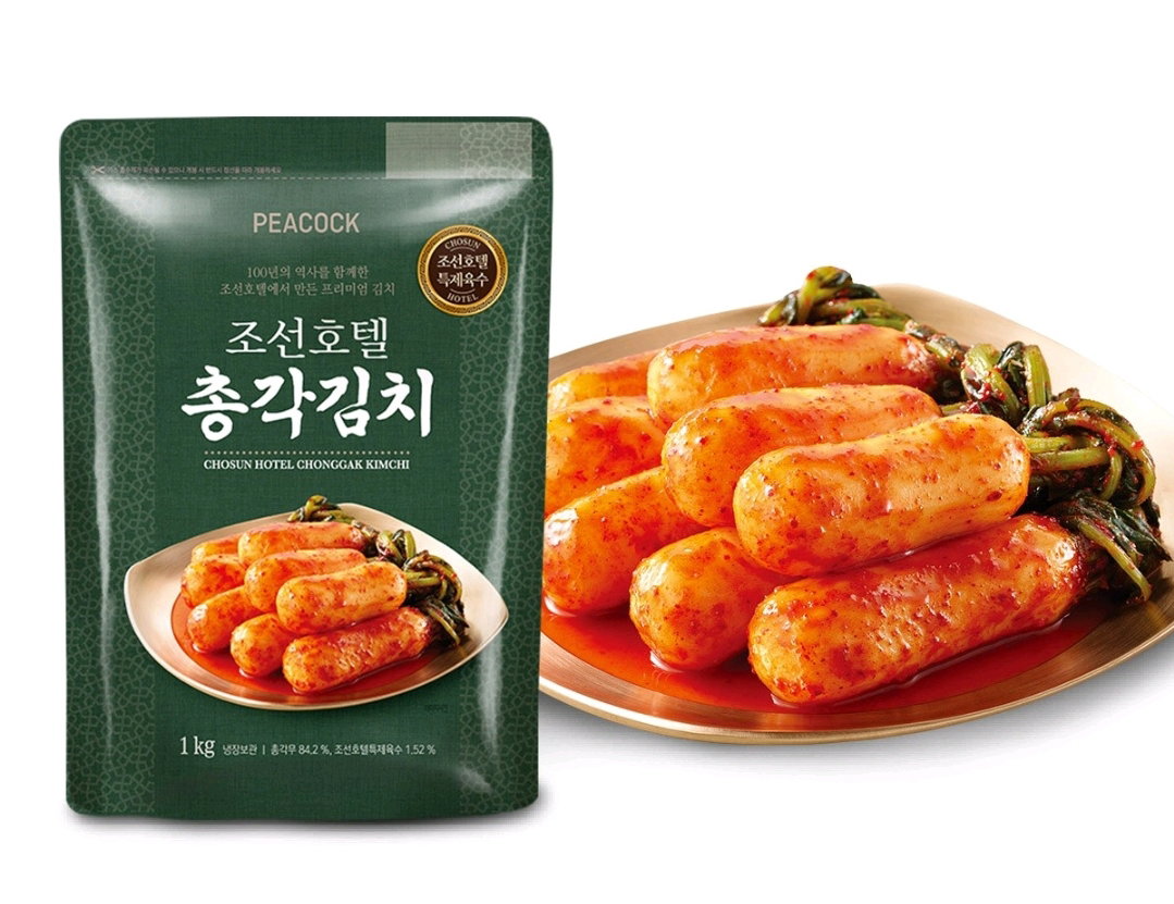[피코크]조선호텔 총각김치 냉장 1kg [Peacock] Josun Hotel Chonggak Kimchi 1kg