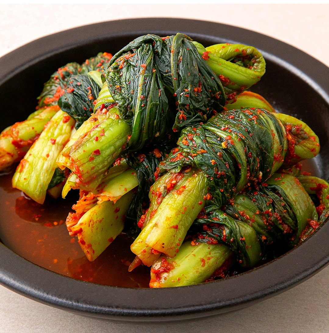 ์ฌ์ ๋์ฐ ๊ฐ๊น์น, 1kg, 1๊ฐ Yeosu Dolsan Leaf Mustard Kimchi 1kg