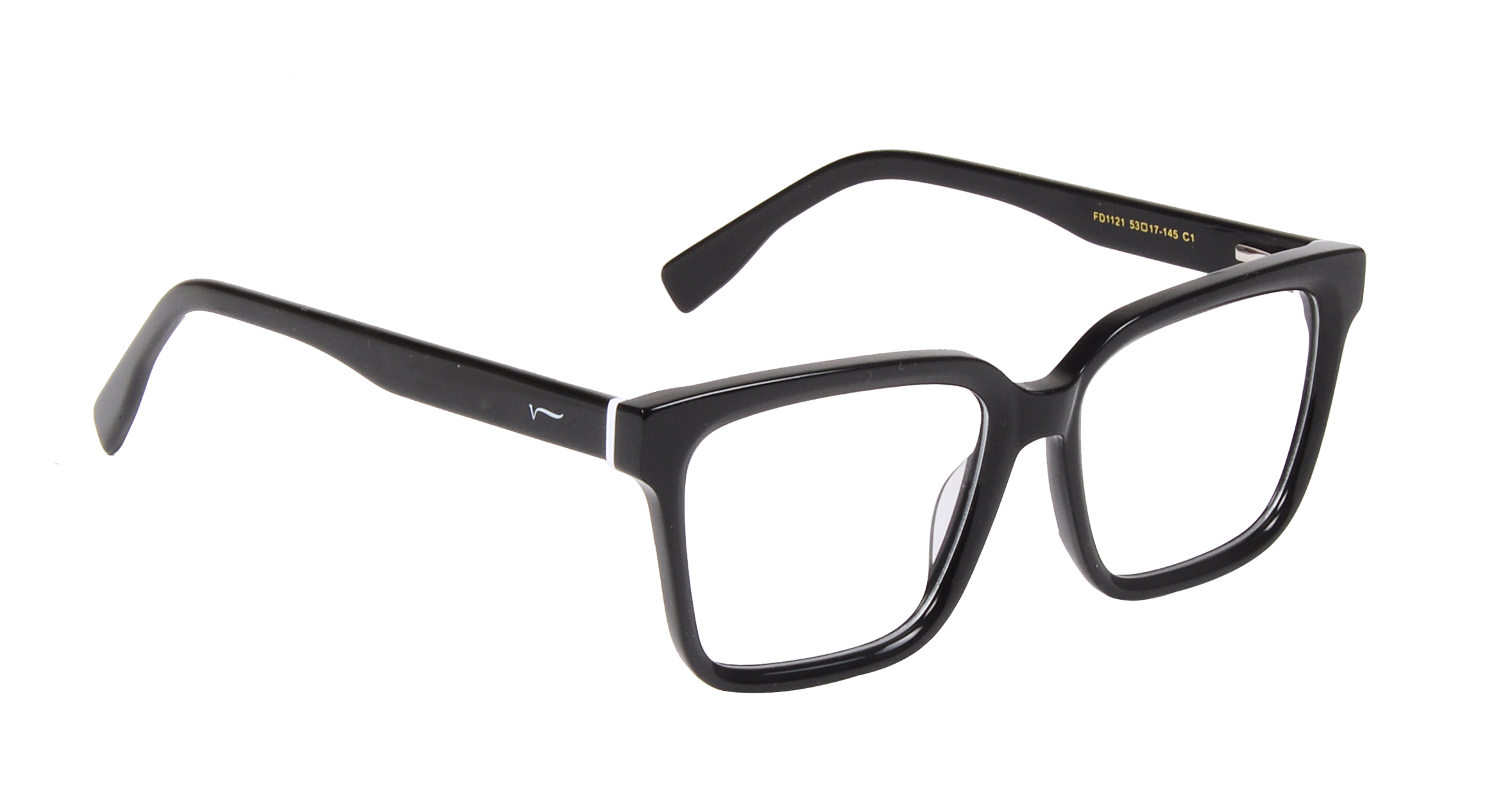 ACETATE |FD1121 |Full Rim |Acetate |BLACK-Acetate |53-17-145