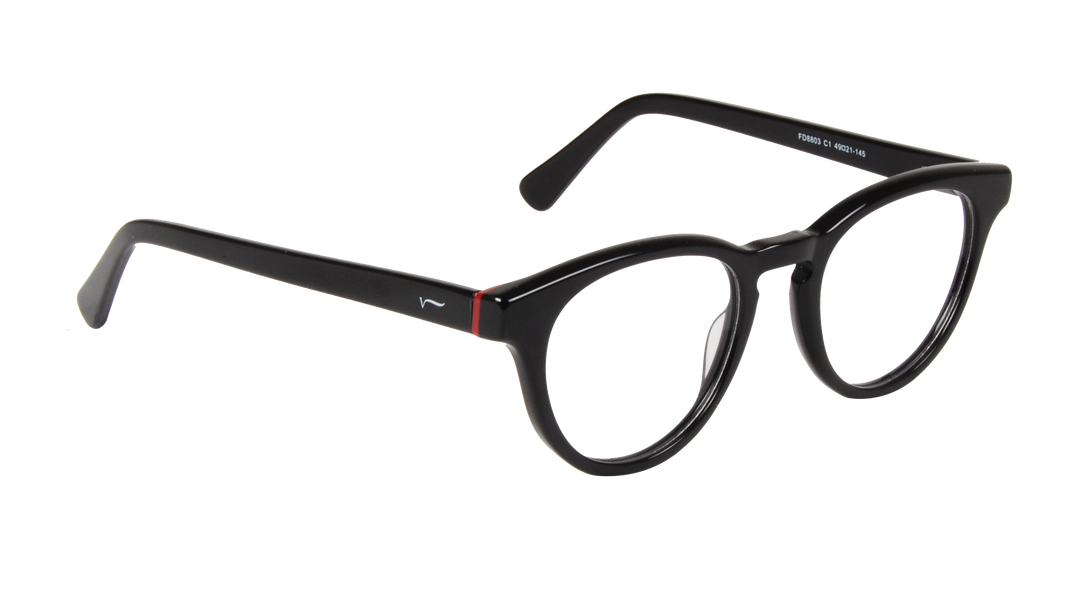 ACETATE |FD8803 |Full Rim |Acetate |BLACK-Acetate |49-21-145