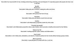 Shea Butter - Unrefined 250 mL