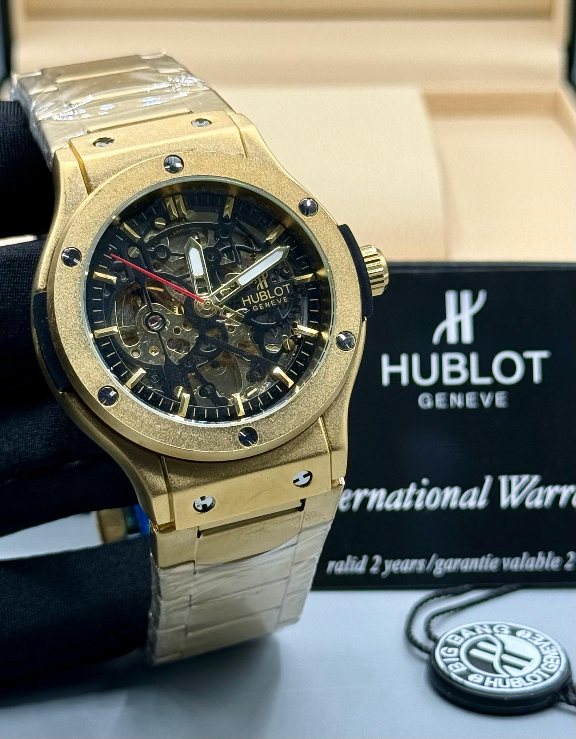 Hublot Skeleton Dial Stainless Steel Watch_1