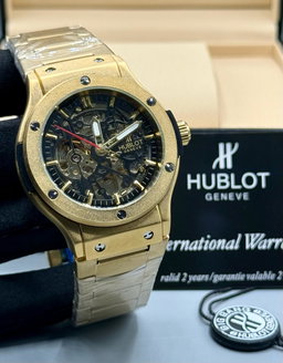 Hublot Skeleton Dial Stainless Steel Watch