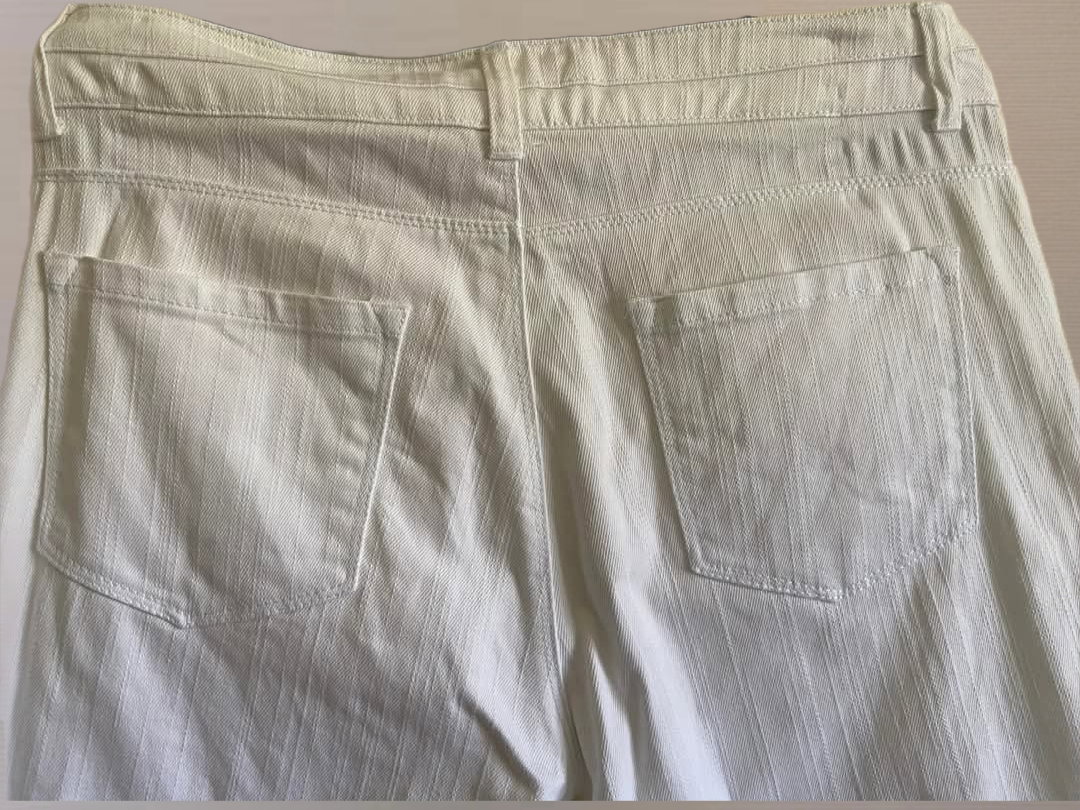 White Cropped Denim Pants_2