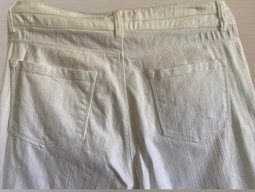White Cropped Denim Pants