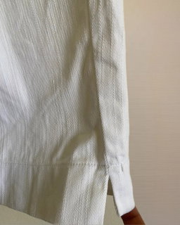 White Cropped Denim Pants