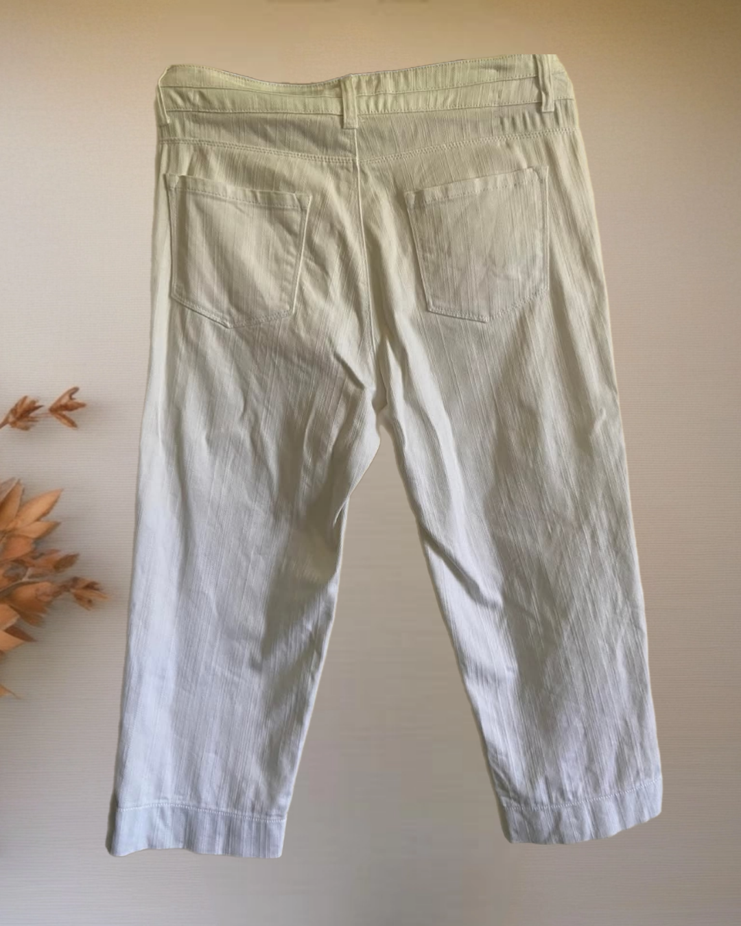 White Cropped Denim Pants_1