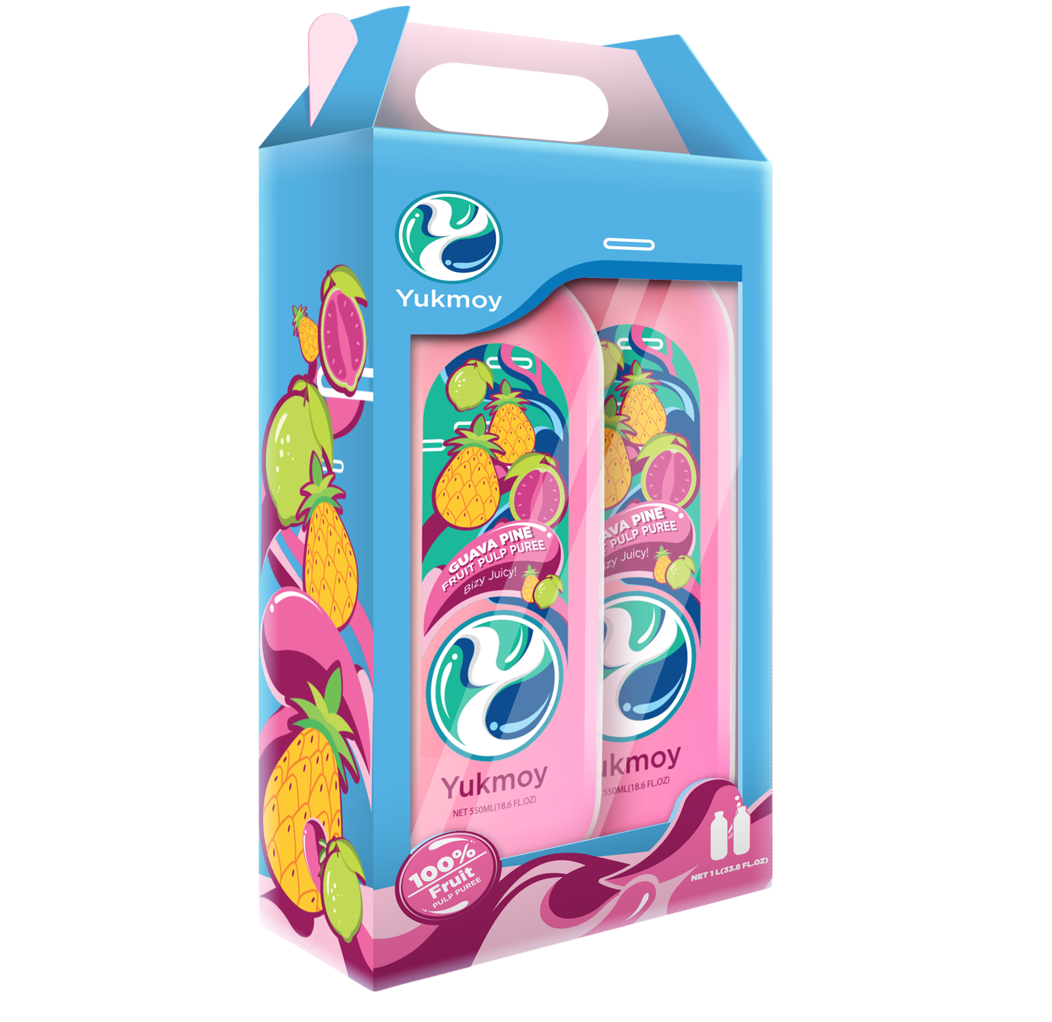 Yukmoy's Guava Pine Pulp Puree I 100% Real Fruit _0