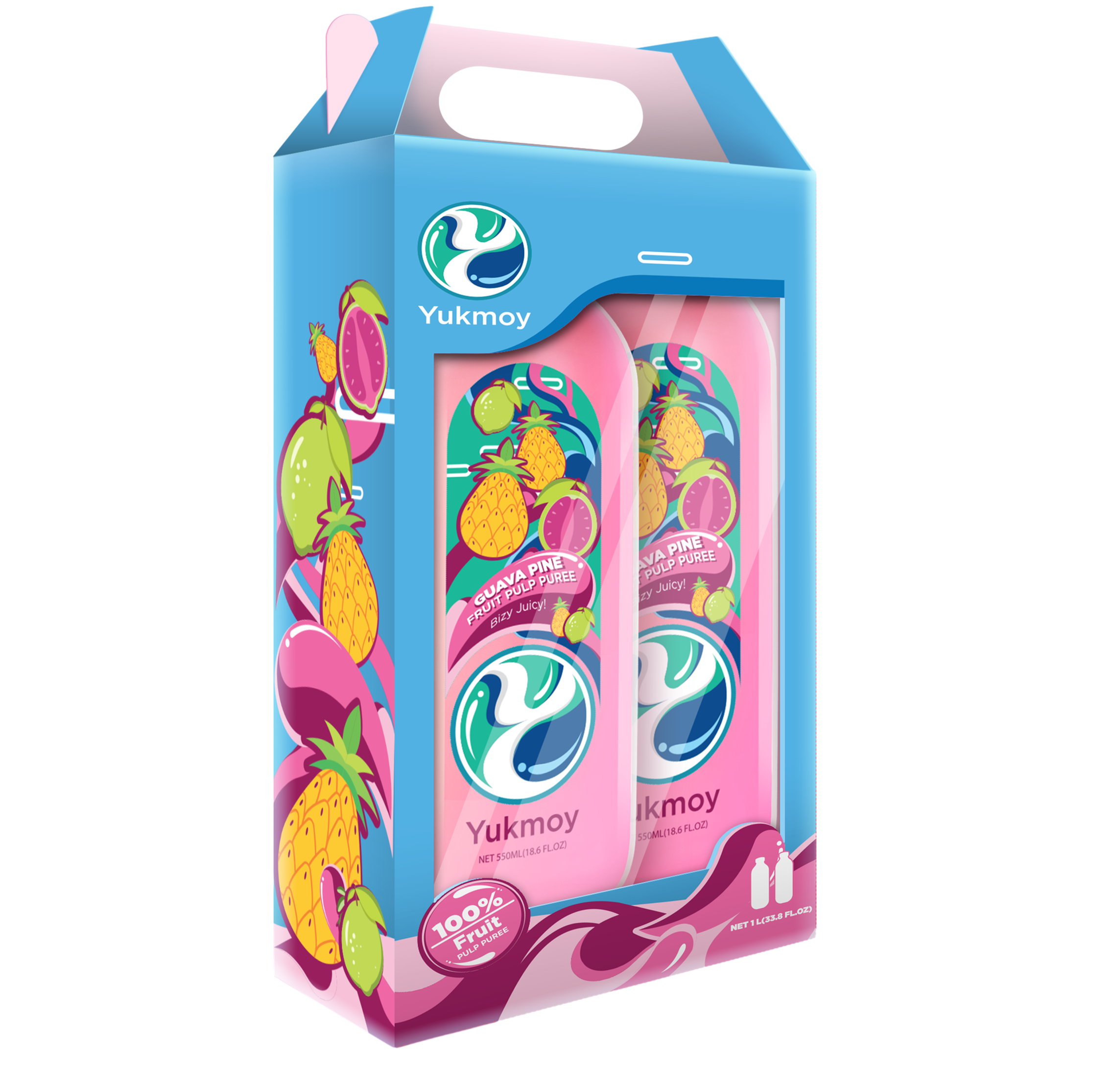 Yukmoy's Guava Pine Pulp Puree I 100% Real Fruit