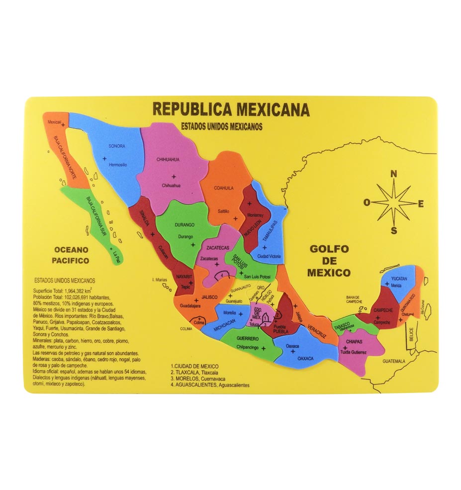 Rompecabezas de fomi Republica Mexicana 
