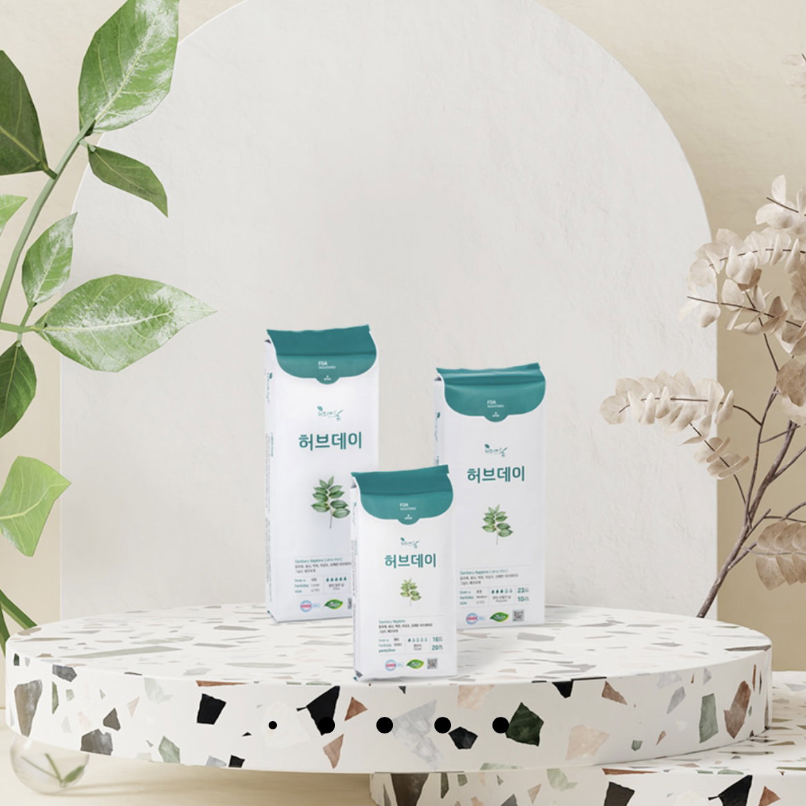 <허브데이> 생리대 중형(Regular Sanitary pad with wings) 10매입_0