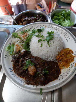 Riz  blanc +agneaux 