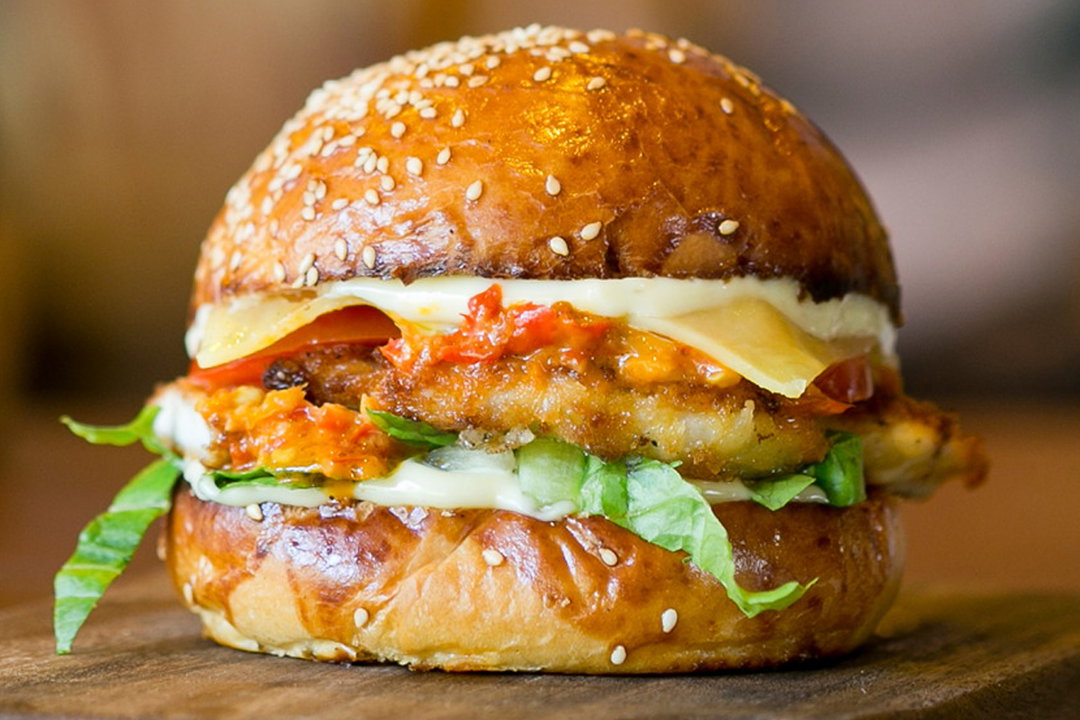 Barbeque chicken burger