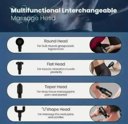 6 speeds Massage Gun Percussion Massager Deep Tissue Muscle Vibrating Relax NEW_3