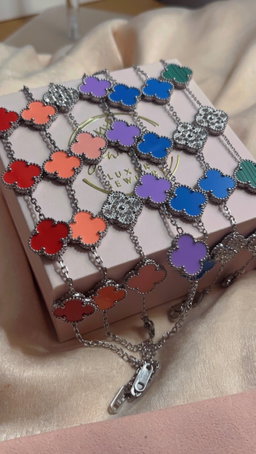 Clover Bracelet Red & Silver