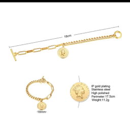 Coin Charm Bracelet (Gold & Silver)