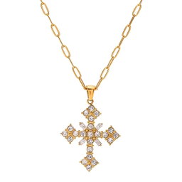 Diamond pendant Cross Necklace 