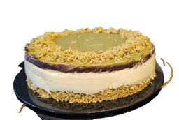 Pistachio Kunafa Cheesecake