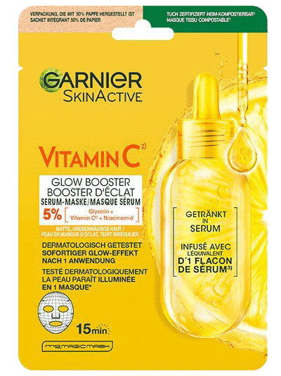 Garnier SkinActive Masque tissu Vitamine C Booster d'éclat