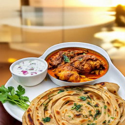 Mughlai Chicken with Laccha Paratha