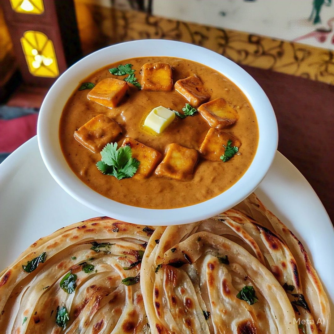 Shahi Paneer with Laccha Paratha