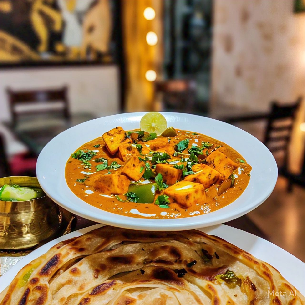 Kadhai Paneer with Laccha Paratha