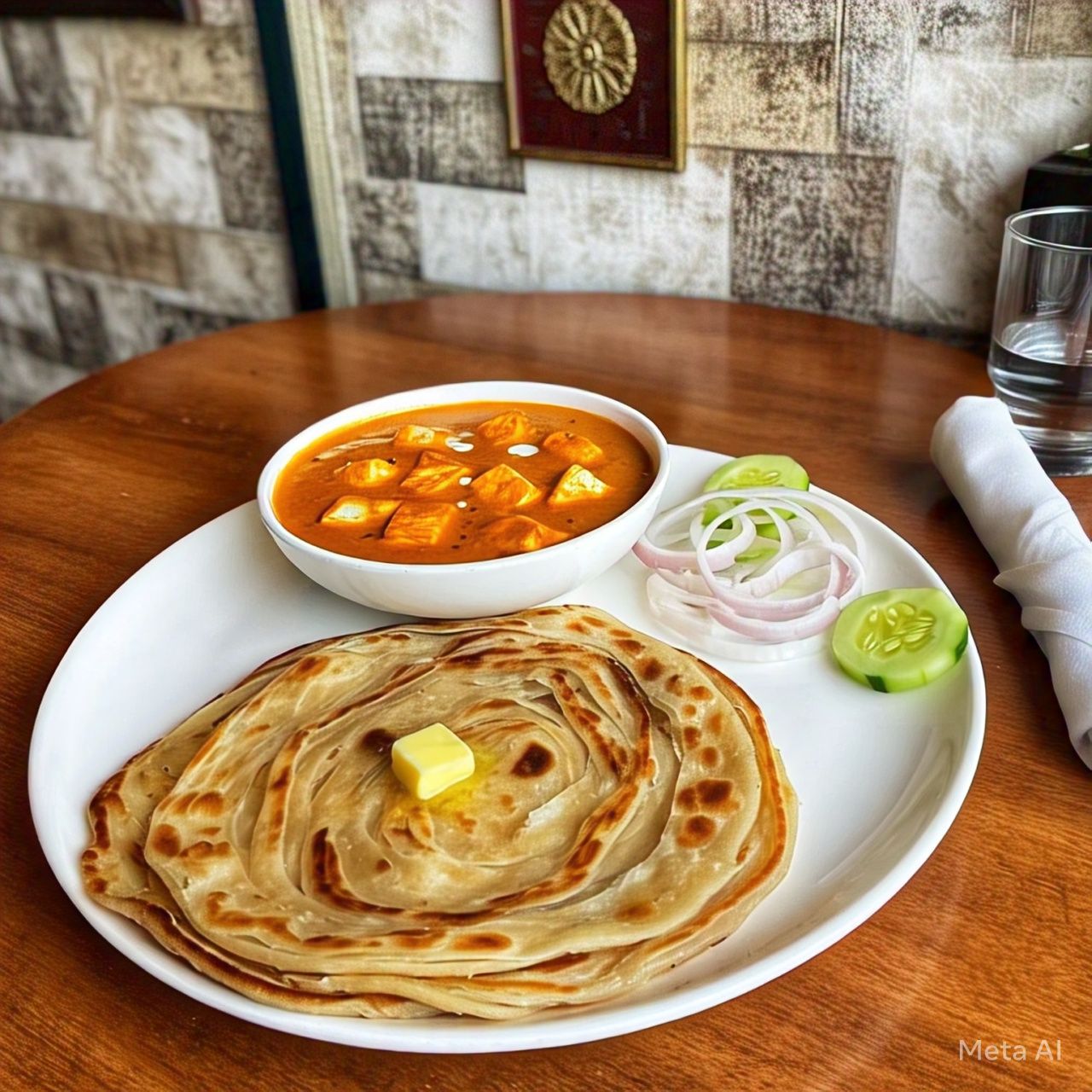 Butter Paneer Masala with Laccha Paratha