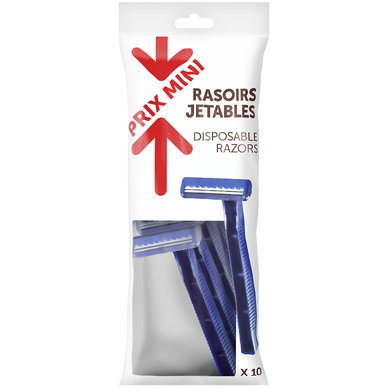 Rasoirs Jetables 2 lames masculin, 10 unités_0