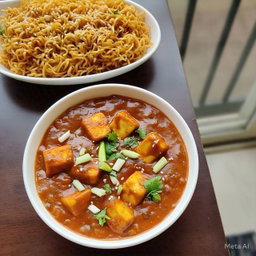 Chilli Paneer with Noodles