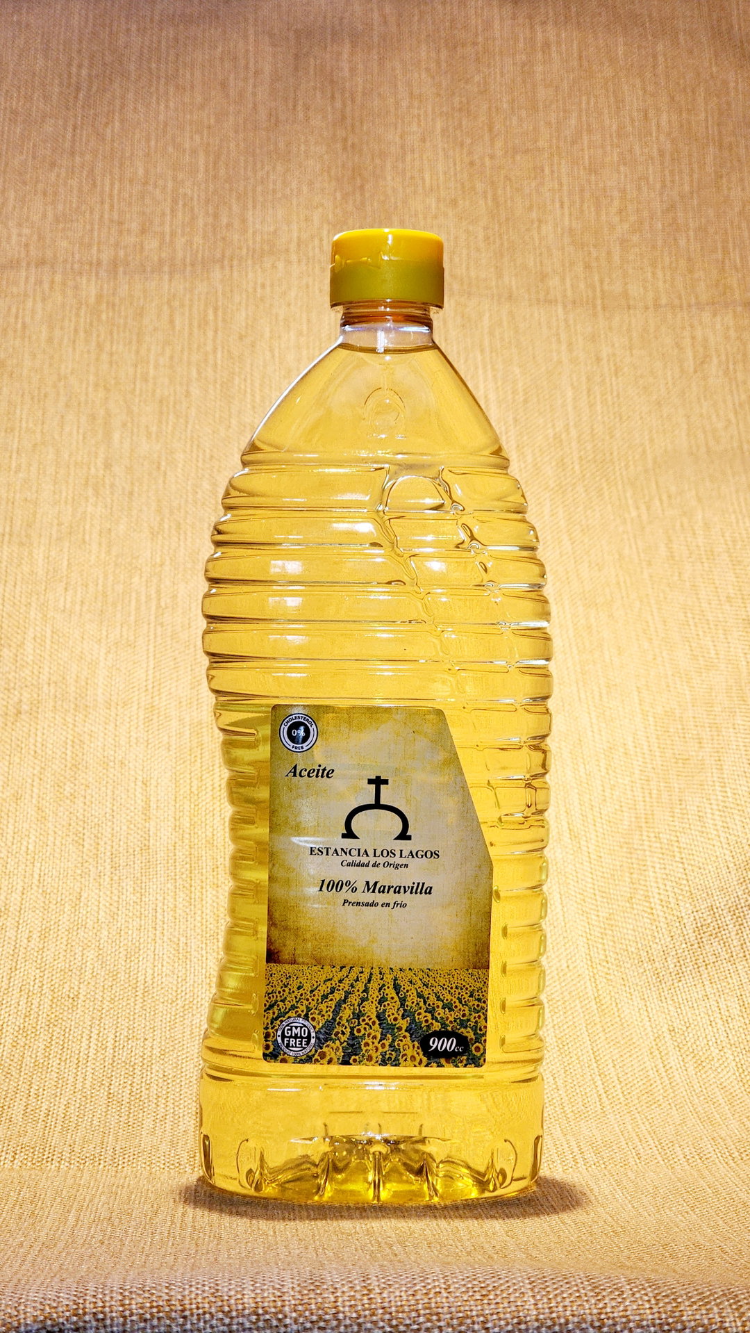Aceite Maravilla Estancia Los Lagos, 900 cc. Caja 12 unidades (precio unitario $ 1.990.-)