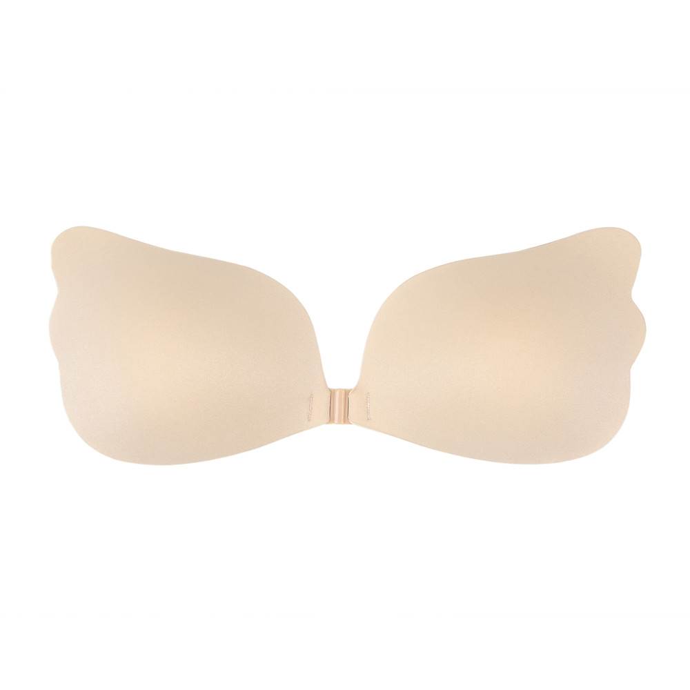Sticky Strapless Seamless Black Push Up Breast Bra _7