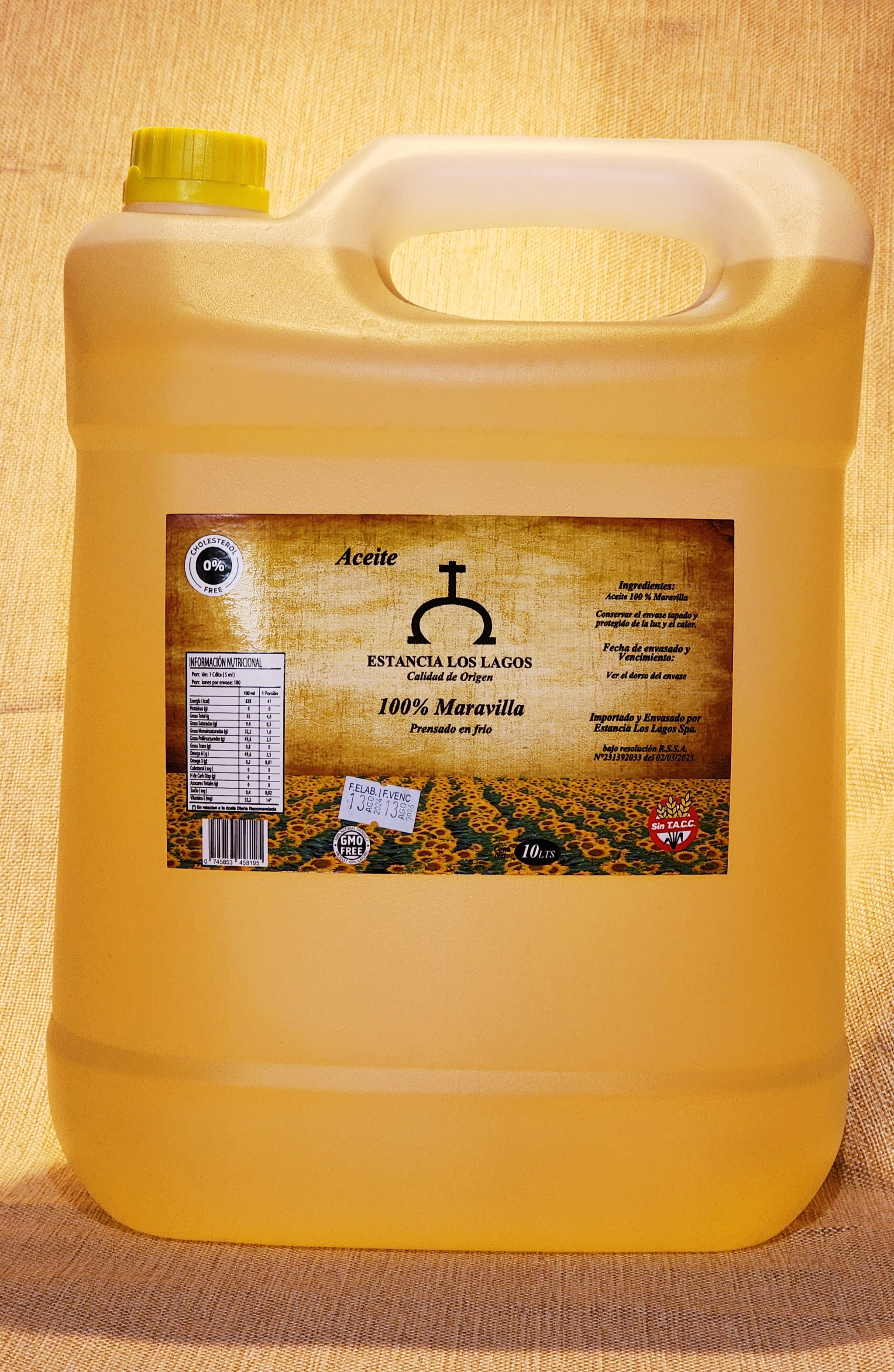 Aceite Maravilla Estancia Los Lagos, 10 lts_0