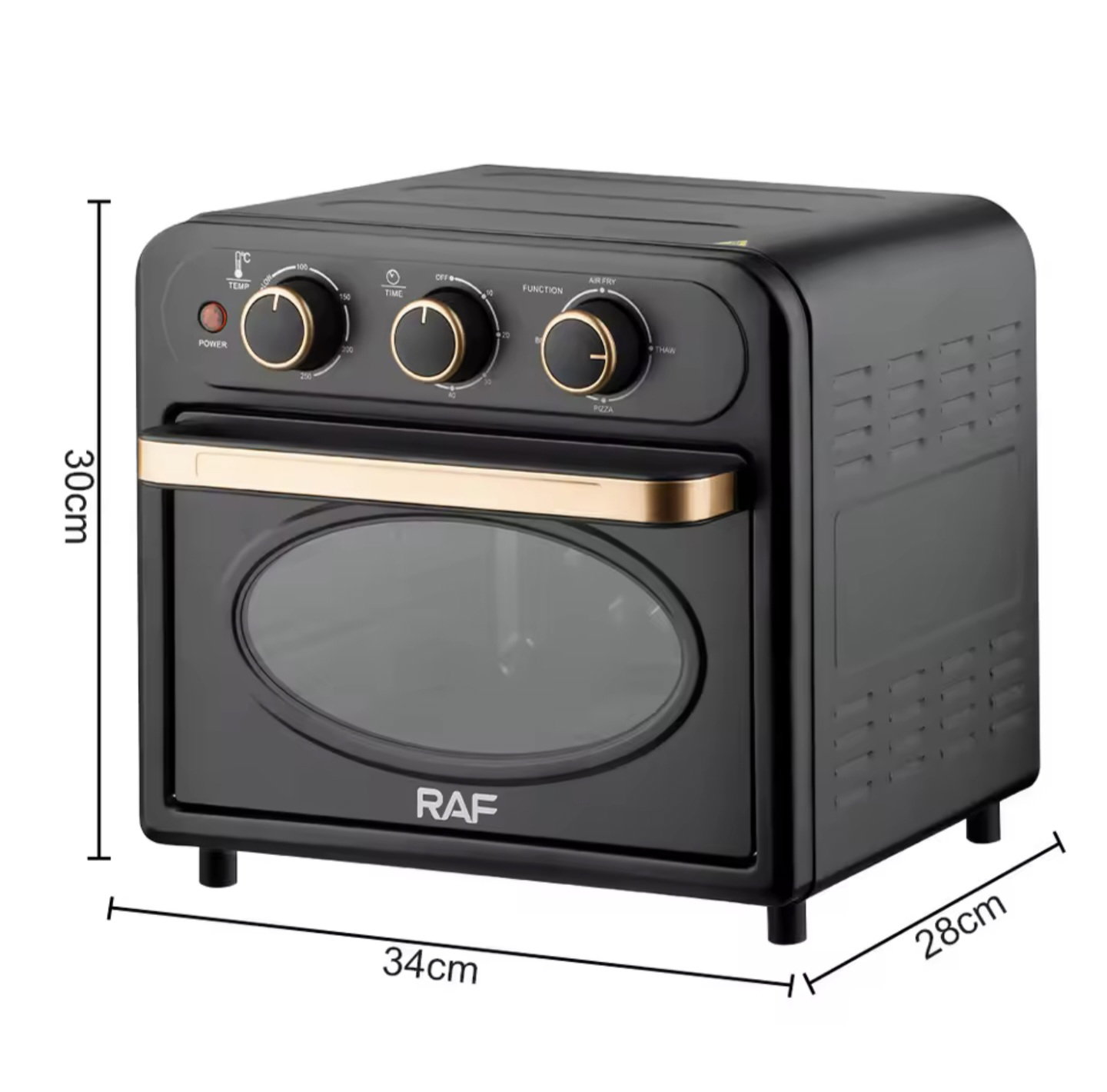 2 en 1 Four & Friteuse à air électrique domestique, four multifonction visible, grande capacité, puissance de bain 1360W, 18L, R.5348_6