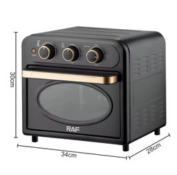 2 en 1 Four & Friteuse à air électrique domestique, four multifonction visible, grande capacité, puissance de bain 1360W, 18L, R.5348