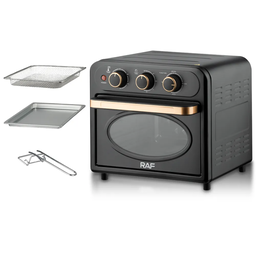 2 en 1 Four & Friteuse à air électrique domestique, four multifonction visible, grande capacité, puissance de bain 1360W, 18L, R.5348