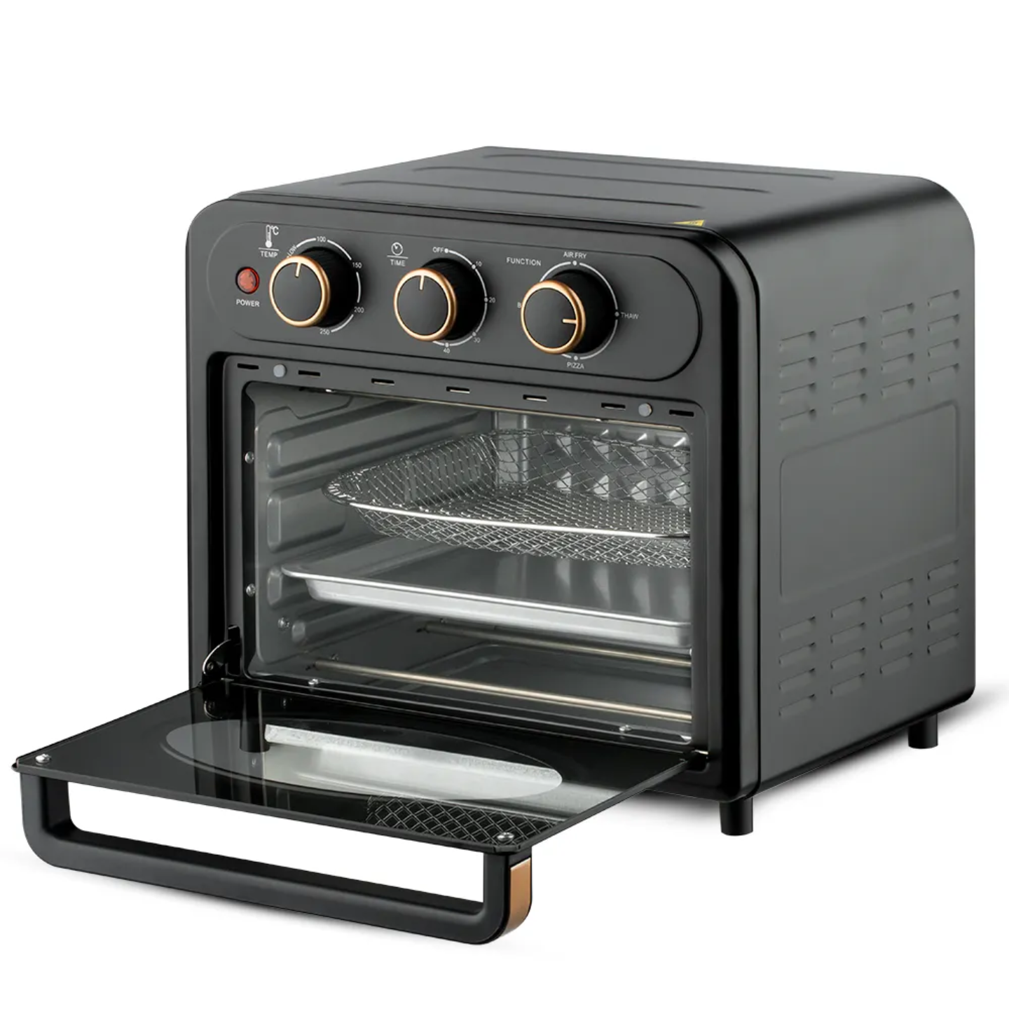 2 en 1 Four & Friteuse à air électrique domestique, four multifonction visible, grande capacité, puissance de bain 1360W, 18L, R.5348_1