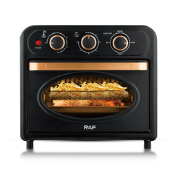 2 en 1 Four & Friteuse à air électrique domestique, four multifonction visible, grande capacité, puissance de bain 1360W, 18L, R.5348