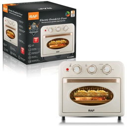 2 en 1 Four & Friteuse à air électrique domestique, four multifonction visible, grande capacité, puissance de bain 1360W, 18L, R.5348