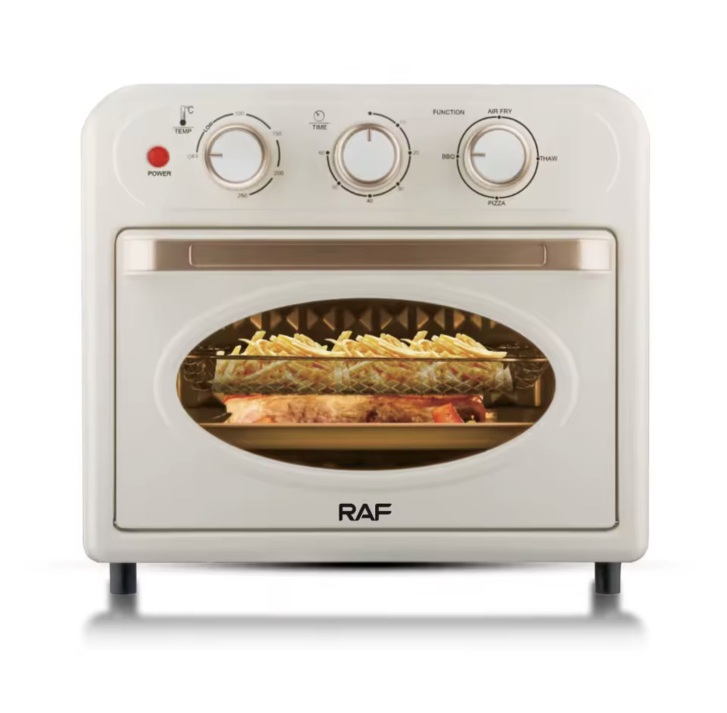 2 en 1 Four & Friteuse à air électrique domestique, four multifonction visible, grande capacité, puissance de bain 1360W, 18L, R.5348_7